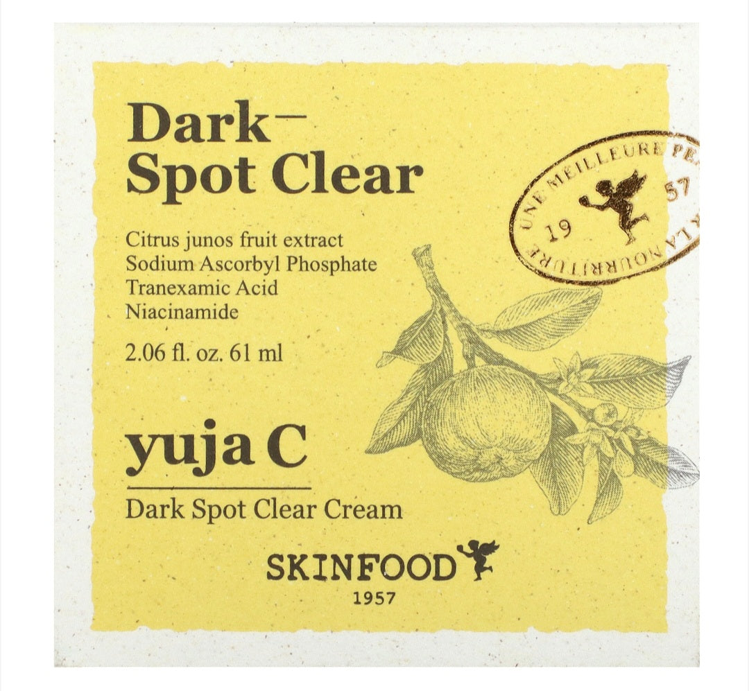 SKINFOOD

Yuja C, Dark Spot Clear Cream, 2.06 fl oz (61 ml)