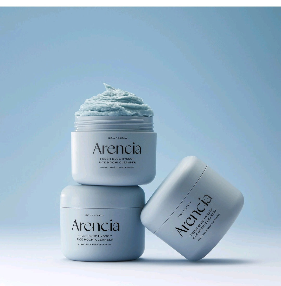 Arencia Fresh Blue Hyssop Rice Mochi Cleanser 120g