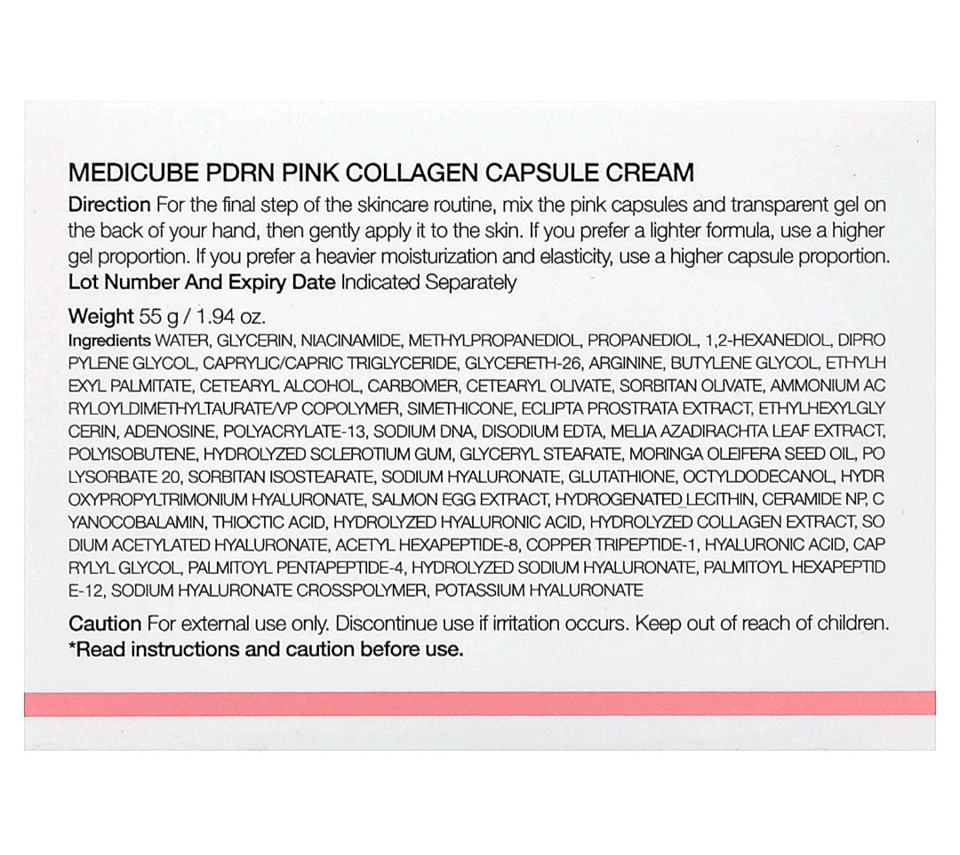 MEDICUBE PDRN Pink Collagen Capsule Cream 55g