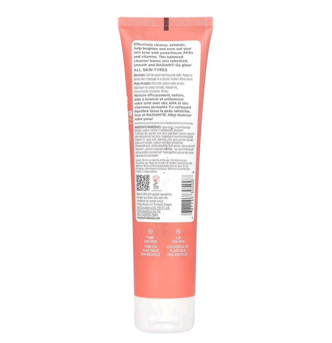Pacifica Glow Baby, Brightening Face Wash, 5 fl oz (147 ml)