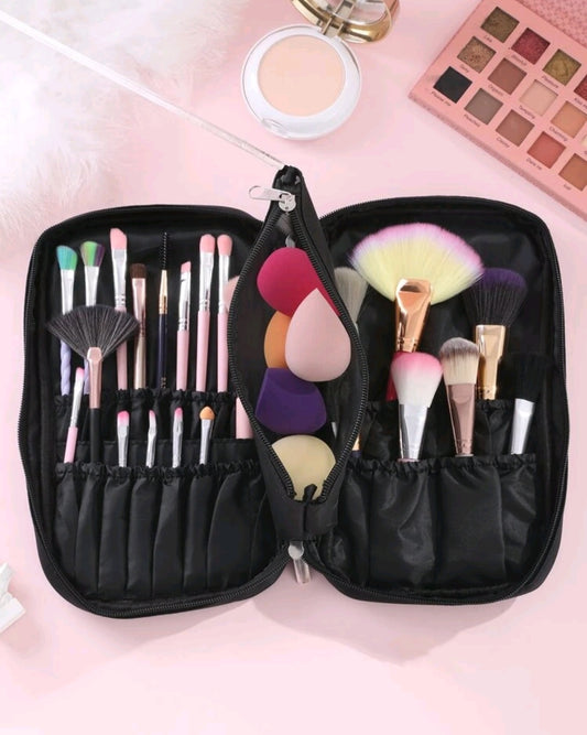 1pc Plain Makeup   Brush Storage Bag