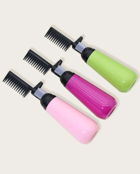 1Pc Random Color Hair Dye Bottle With Comb