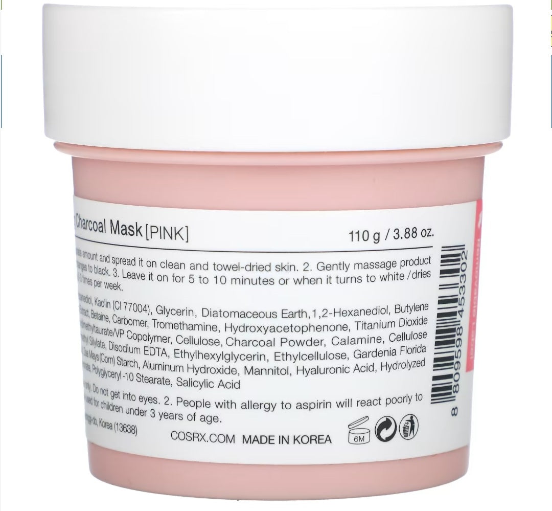 Cosrx, Poreless Clarifying Charcoal Mask Pink