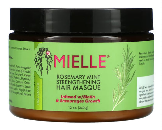 Mielle

Strengthening Hair Masque, Rosemary Mint, 12 oz (340 g)