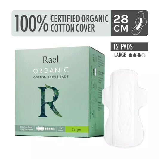 Rael, Organic Cotton Cover Pads with Leaklocker
