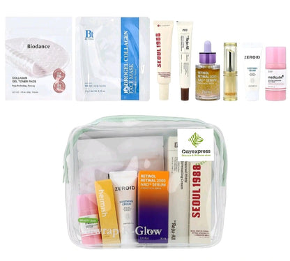 Unwrap K-Glow Beauty Bag, 9 piece set