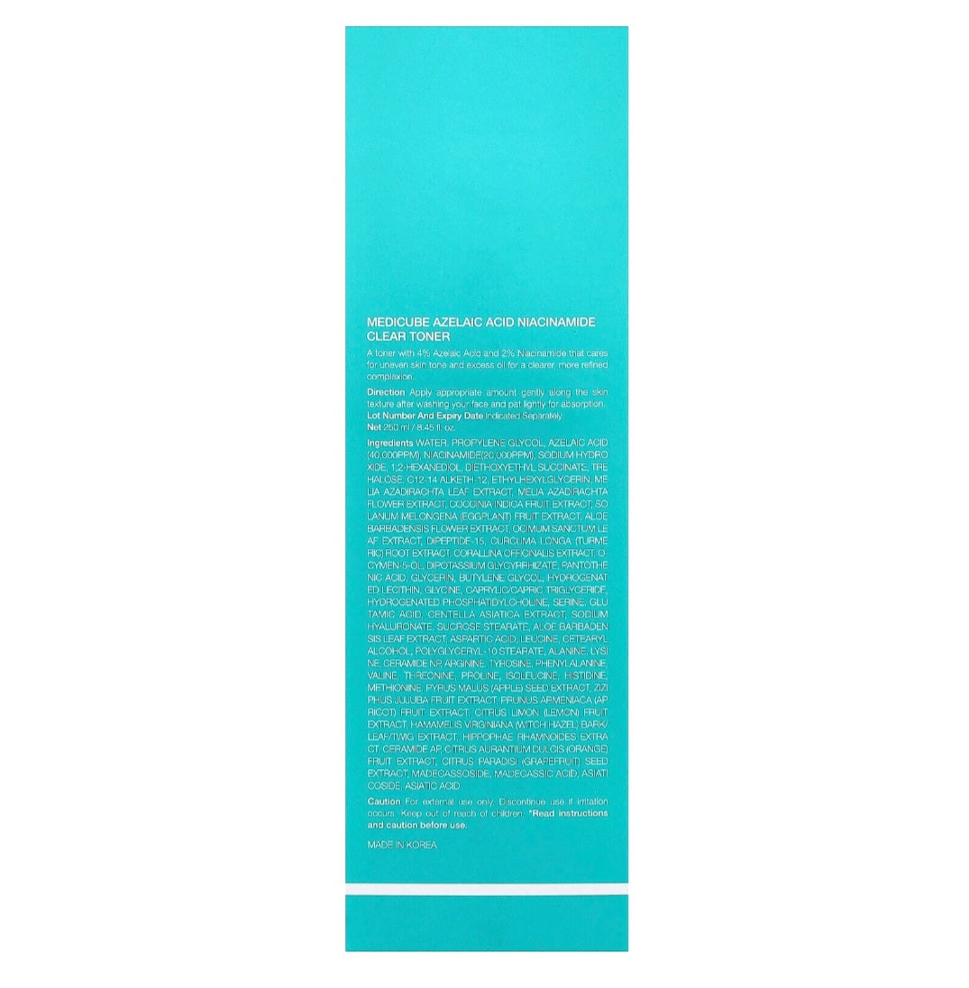 Azelaic Acid Niacinamide Clear Toner 250ml