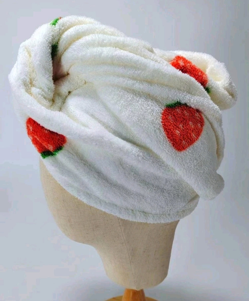Strawberry Pattern Hair Drying Cap