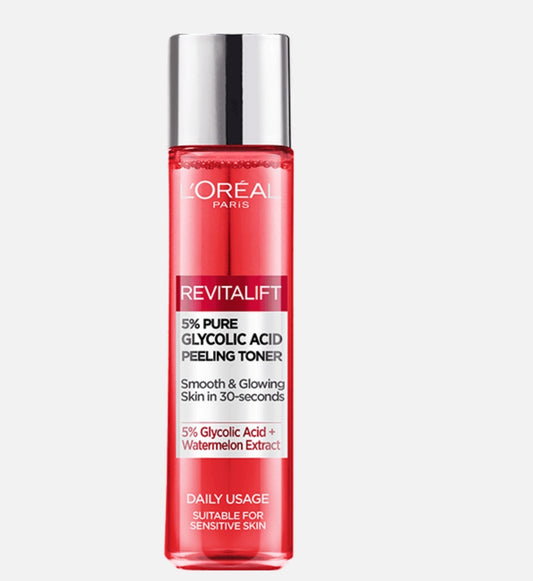 L'oreal REVITALIFT
Revitalift 5% Pure Glycolic Acid Peeling Toner