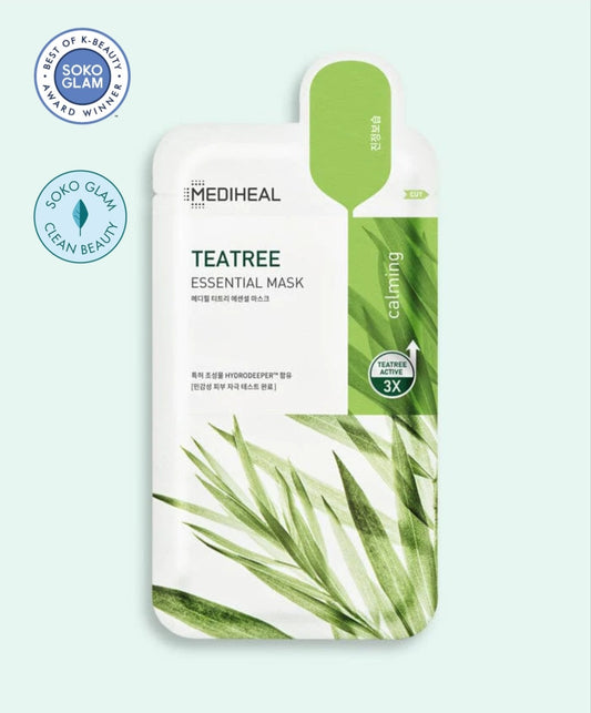 Mediheal
Tea Tree Essential Beauty Mask, 1 Sheet, 0.81 fl oz (24 ml)