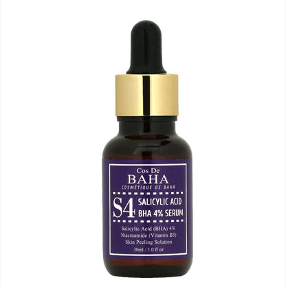 Cos De BAHA
S4, Salicylic Acid BHA 4% Serum, 1 fl oz (30 ml)