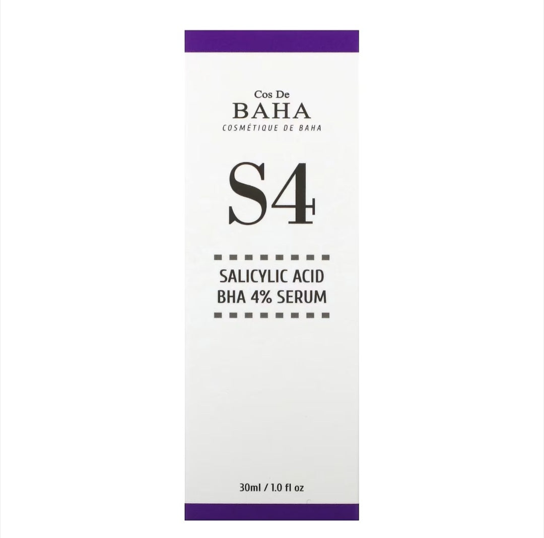 Cos De BAHA
S4, Salicylic Acid BHA 4% Serum, 1 fl oz (30 ml)