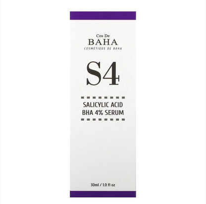 Cos De BAHA
S4, Salicylic Acid BHA 4% Serum, 1 fl oz (30 ml)