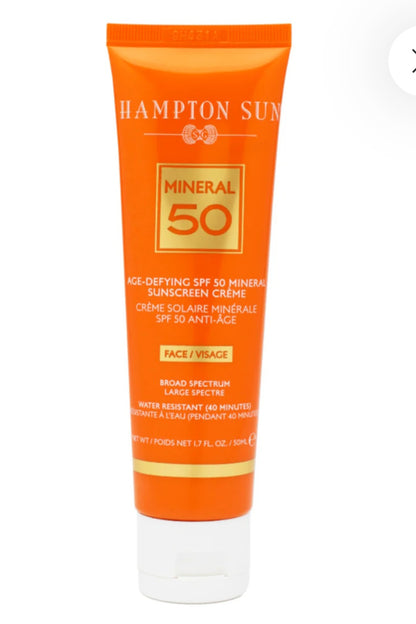 HAMPTON SUN
Age-Defying SPF 50 Mineral Crème for Face