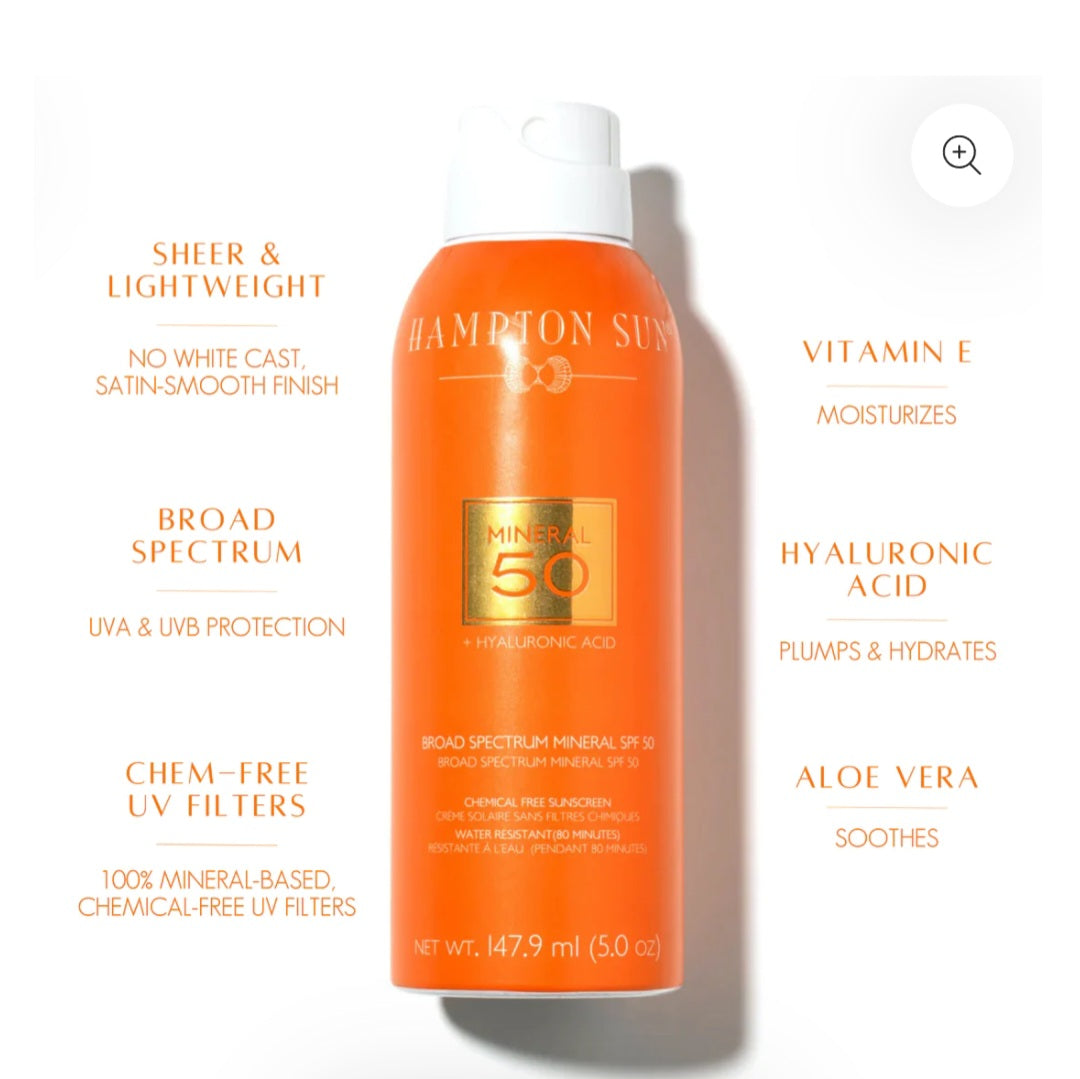 HAMPTON SUN
SPF 50 Mineral Mist