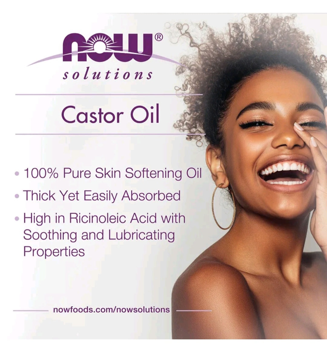 Now Foods Solutions, Castor Oil, 4 fl oz (118 ml)