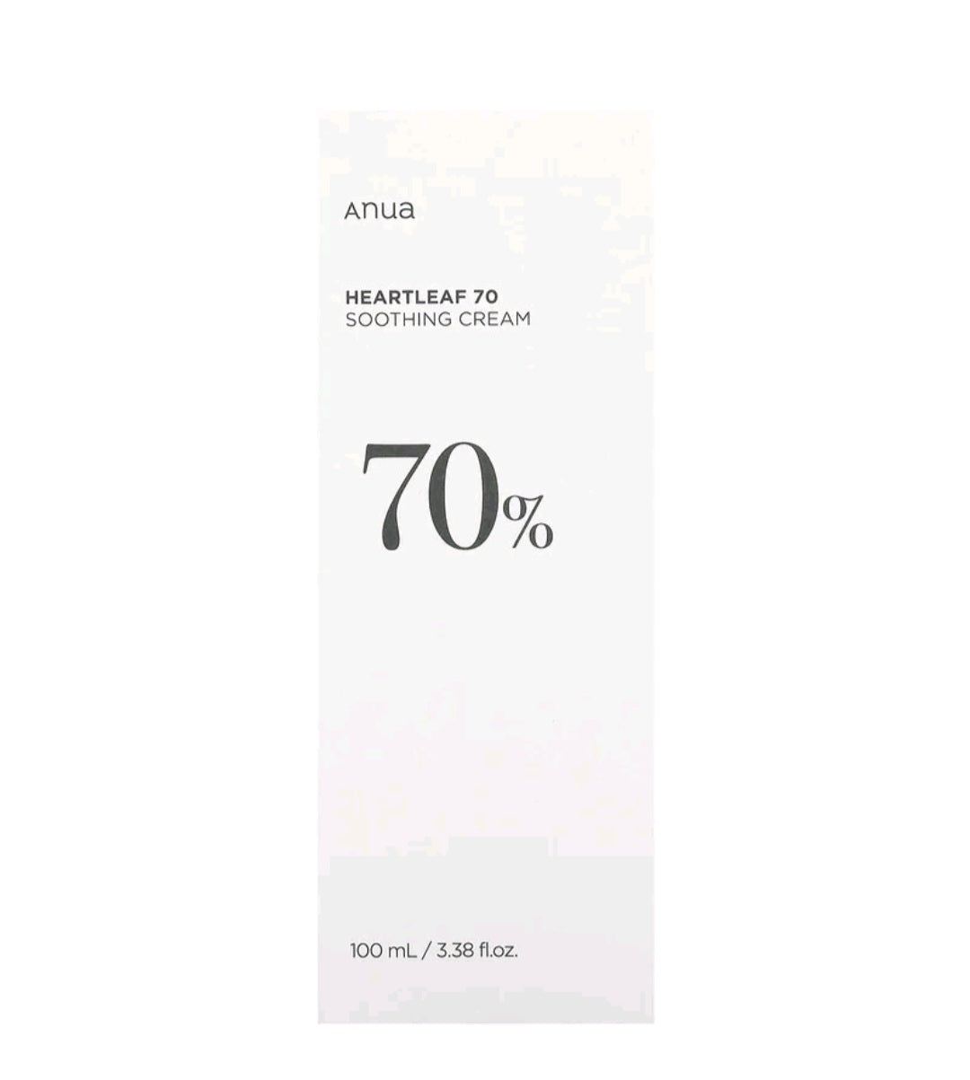 Anua Heartleaf 70% Soothing Cream, 3.38 fl oz (100 ml)