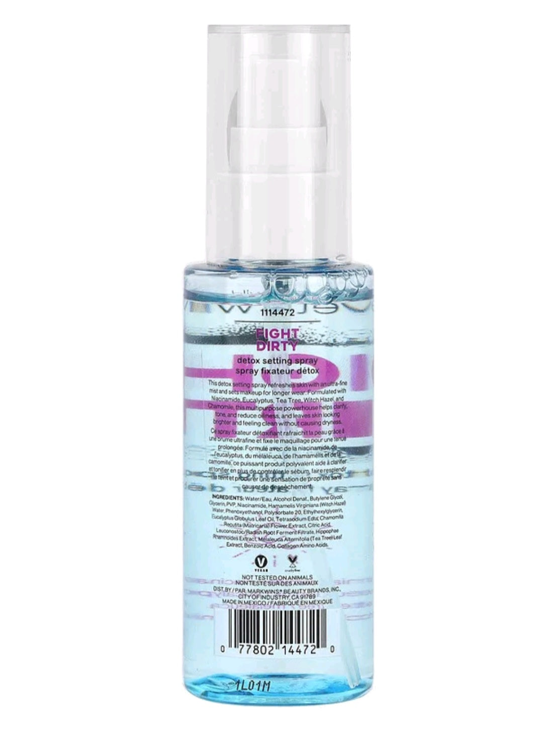 Wet n Wild Fight Dirty, Detox Setting Spray, 2.2 fl oz (65 ml)