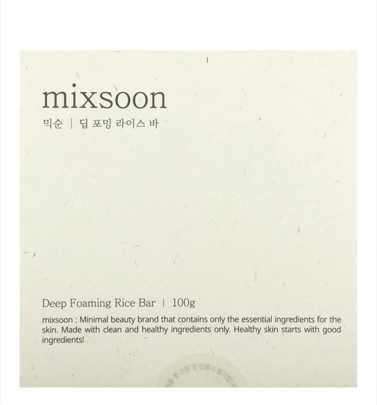 Mixsoon 
Deep Foaming Rice Bar, 3.52 oz (100 g)