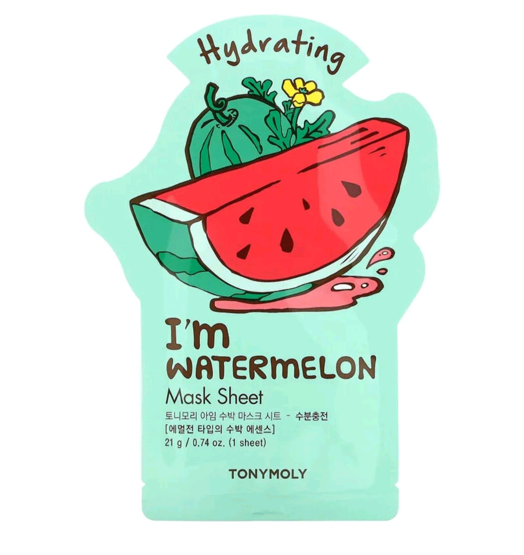 Tony Moly I'm Watermelon, Hydrating Beauty Mask Sheet, 1 Sheet, 0.74 oz (21 g