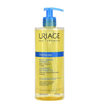 Uriage Xemose, Cleansing Soothing Oil, Unscented, 17 fl oz (500 ml)