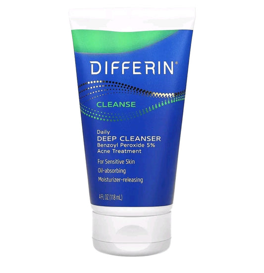 Differin, Daily Deep Cleanser, Sensitive Skin, 4 fl oz (118 ml)