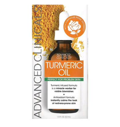 Advanced Clinicals Turmeric Oil, Perfect for Problem Skin, 1.8 fl oz (53 ml)