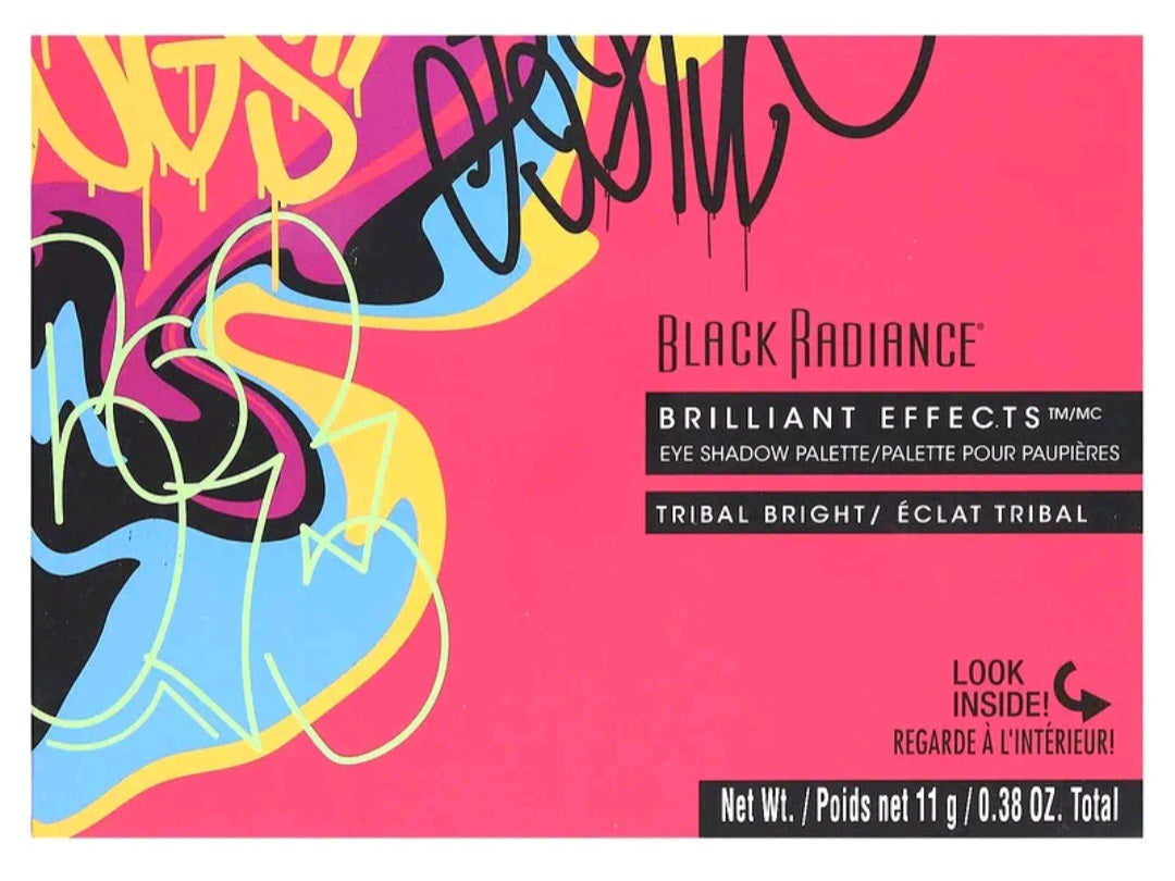 Black Radiance Brilliant Effects Eye Shadow Palette, Tribal Bright, 0.38 oz (11 g)