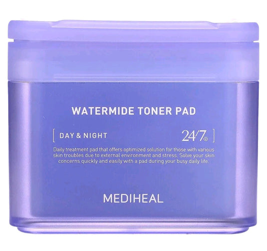 MEDIHEAL Watermide Toner Pad, 100 Pads, 5.74 fl oz (170 ml)