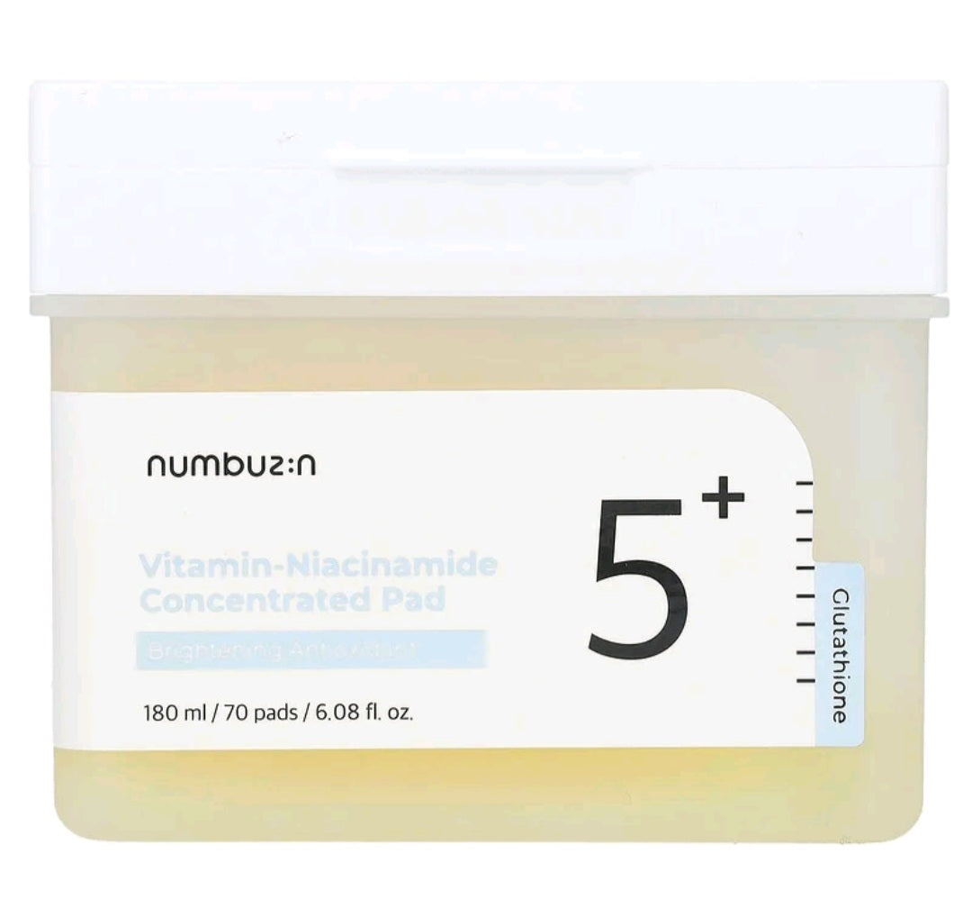 Numbuzin No.5 Vitamin-Niacinamide Concentrated Pad , 70 Pads, 6.08 fl oz (180 ml)