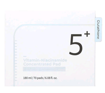 Numbuzin No.5 Vitamin-Niacinamide Concentrated Pad , 70 Pads, 6.08 fl oz (180 ml)