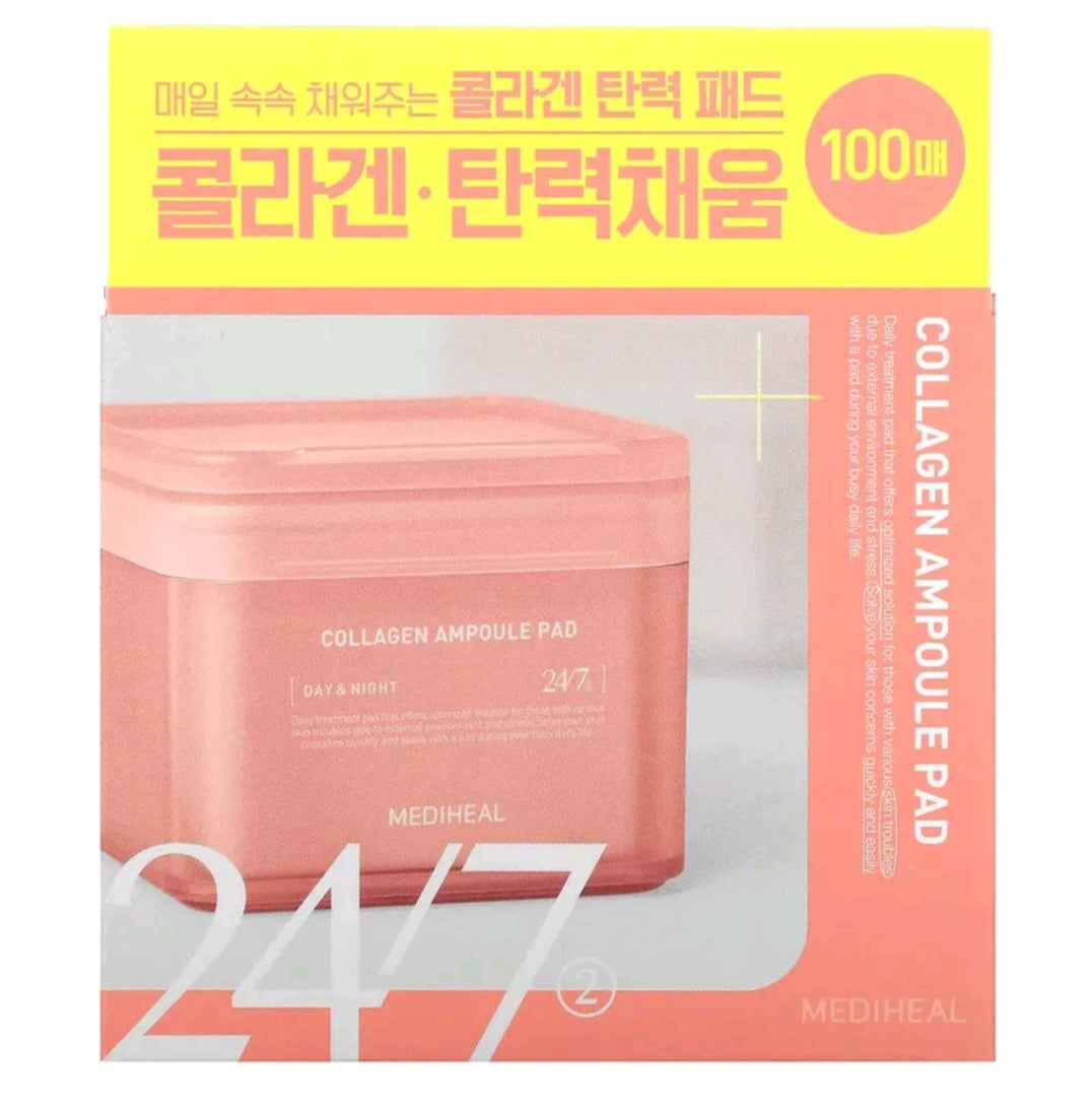 MEDIHEAL Collagen Ampoule Pad, 100 Pads, 5.74 fl oz (170 ml) Back on June 17