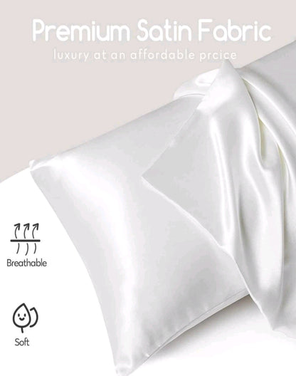 2pc Satin solid color Pillowcase, Bedding supplies