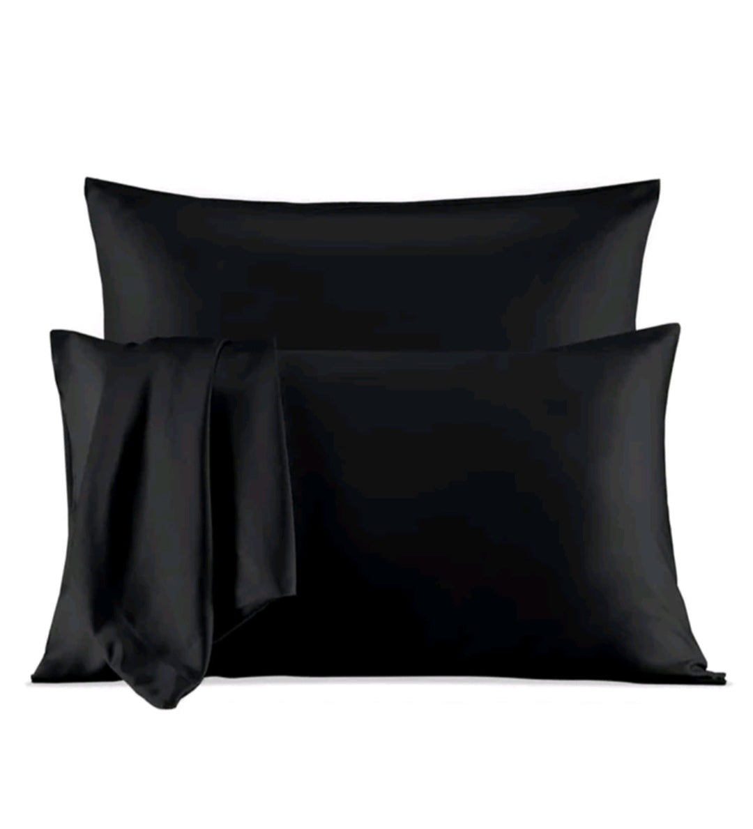 2pcs Satin Solid Color Pillowcase
