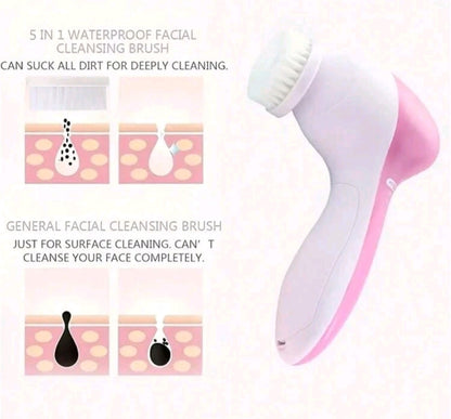 Electric 5 In 1 Facial Cleansing Brush