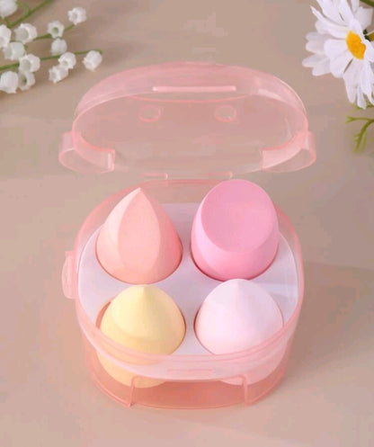 4PCS Beauty Blenders  Sponge With Storage Box