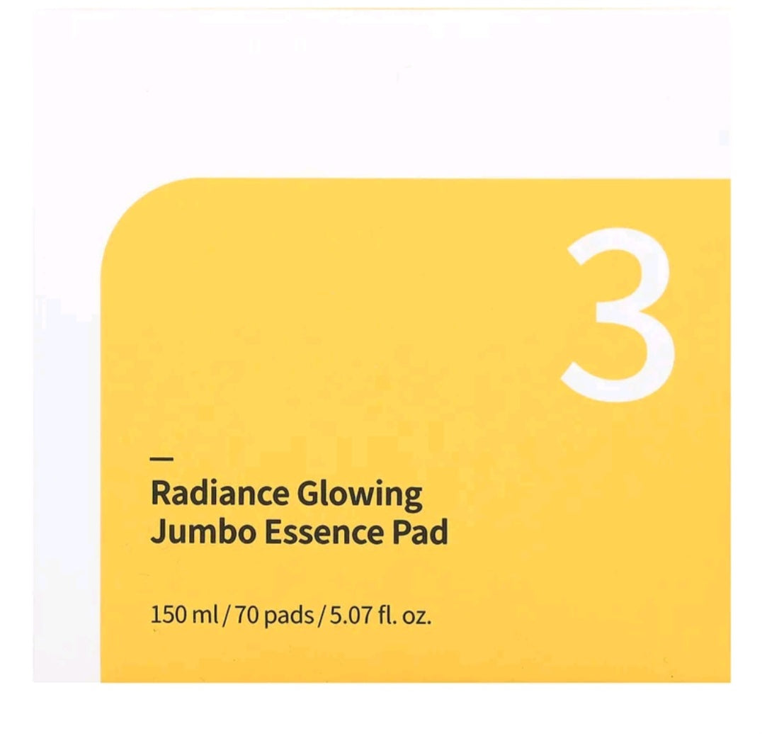 Numbuzin No 3 Radiance Glowing Jumbo Essence Pad, 70 pads, 5.07 fl oz (150 ml