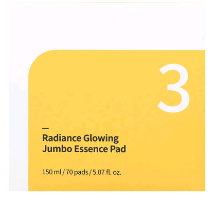 Numbuzin No 3 Radiance Glowing Jumbo Essence Pad, 70 pads, 5.07 fl oz (150 ml