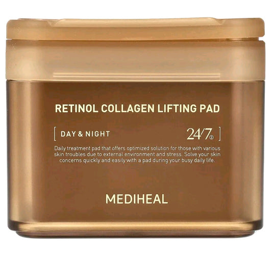 MEDIHEAL Retinol Collagen Lifting Pad, Day & Night, 100 Pads