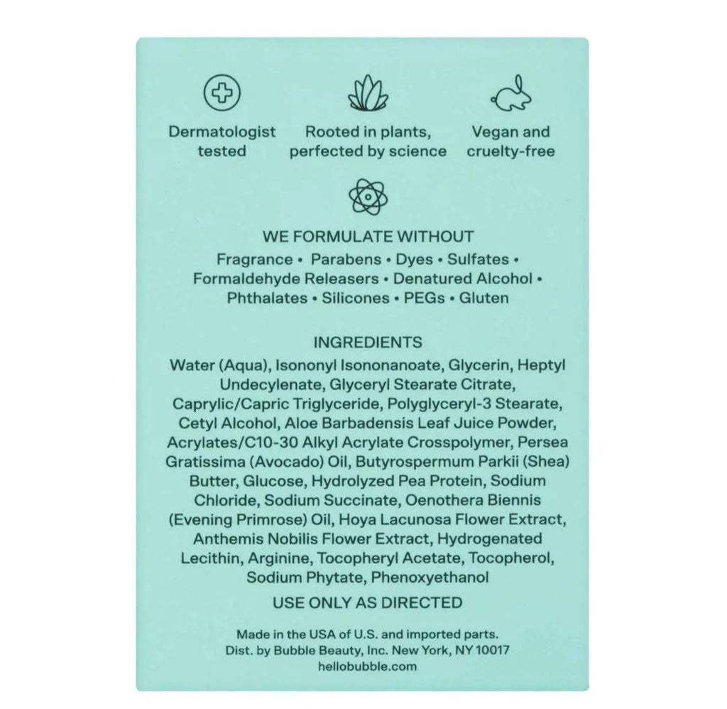 Bubble skincare Slam Dunk
HYDRATING MOISTURIZER