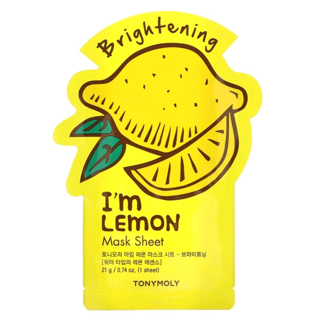 TonyMoly I'm Lemon, Brightening Beauty Mask Sheet, 1 Sheet, 0.74 oz (21 g)