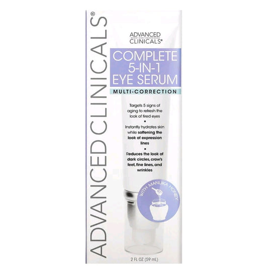 Advanced Clinicals Complete 5-in-1 Eye Serum, Multi-Correction, 2 fl oz (59 ml)