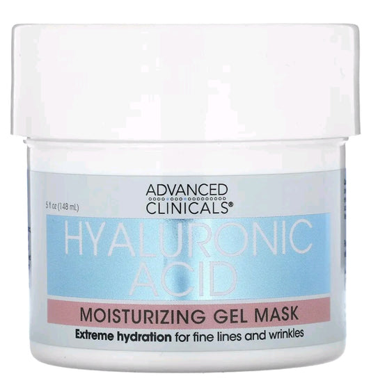 Advanced Clinical's Hyaluronic Acid, Moisturizing Gel Beauty Mask, 5 fl oz (148 ml)