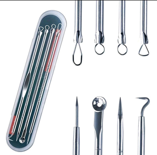 4 Pcs Acne - Pimple Remover Tool Set