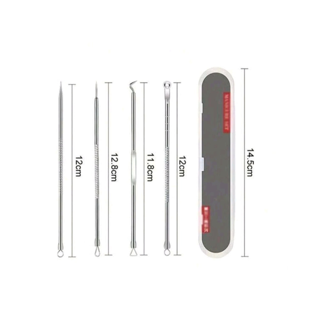 4 Pcs Acne - Pimple Remover Tool Set