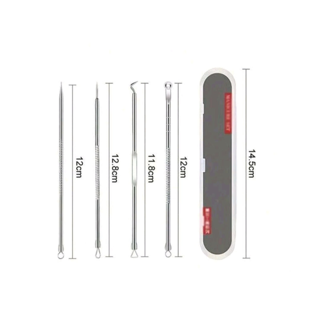 4 Pcs Acne - Pimple Remover Tool Set
