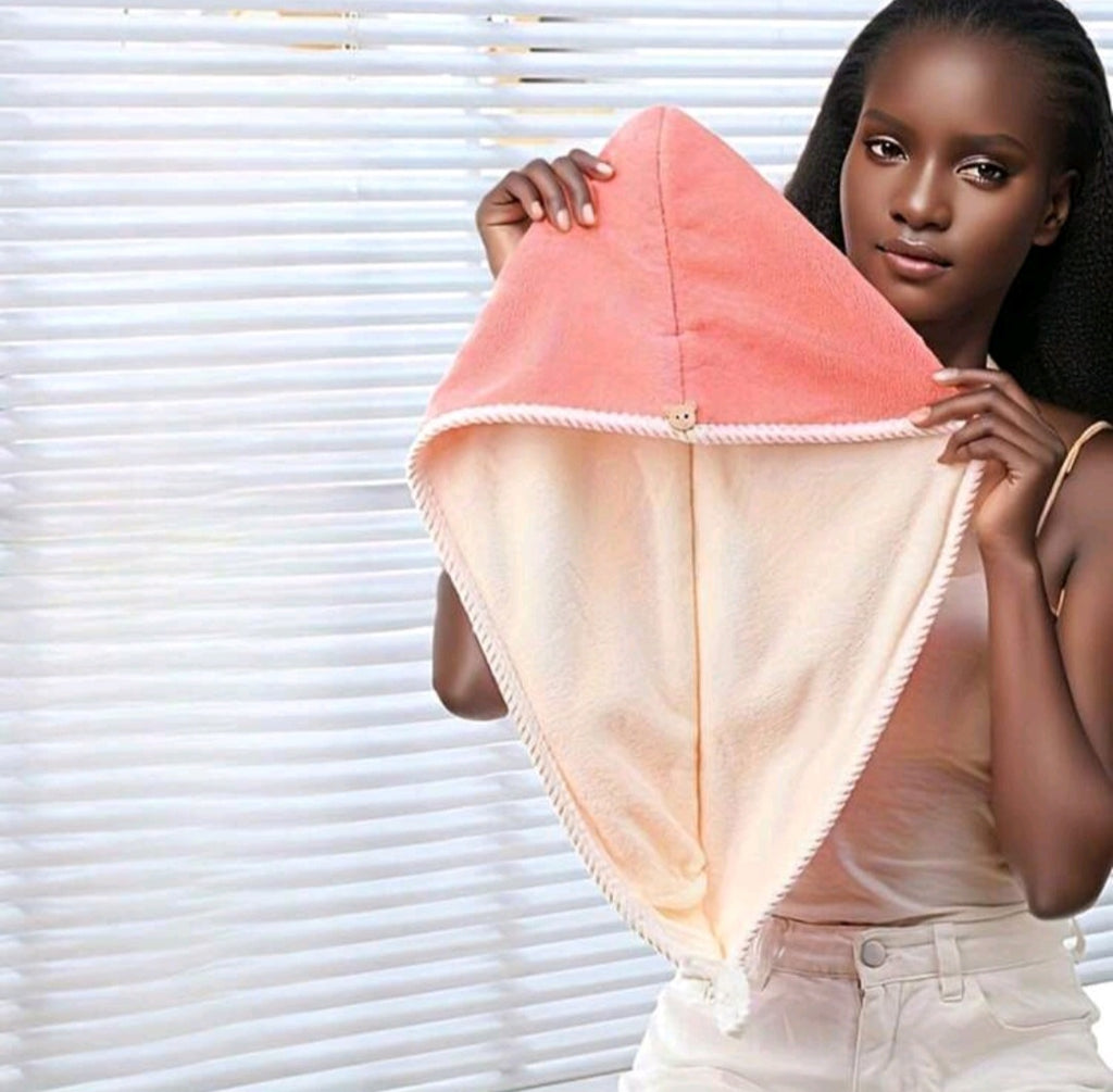 1pc Polyester Women's Quick-Drying Hair Towel Wrap, Soft & Absorbent.