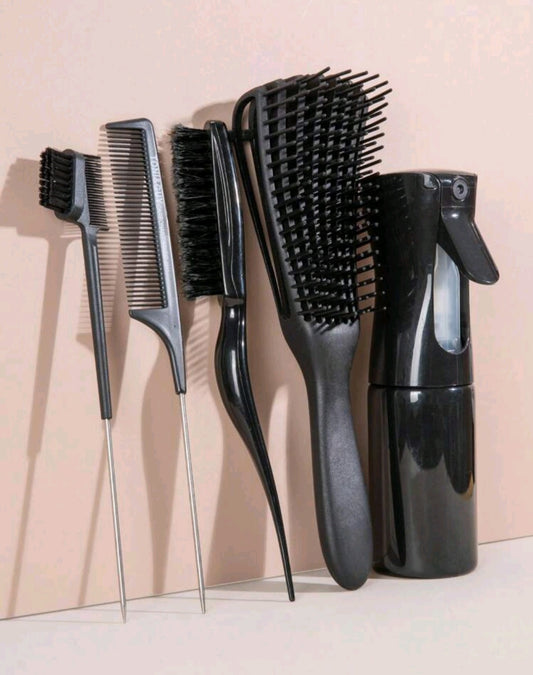 5 pcs professional hair styling comb set