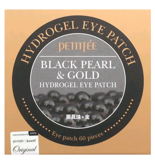 Petitfee Black Pearl & Gold Hydrogel Eye Patch, 60 Patches, 1.4 g