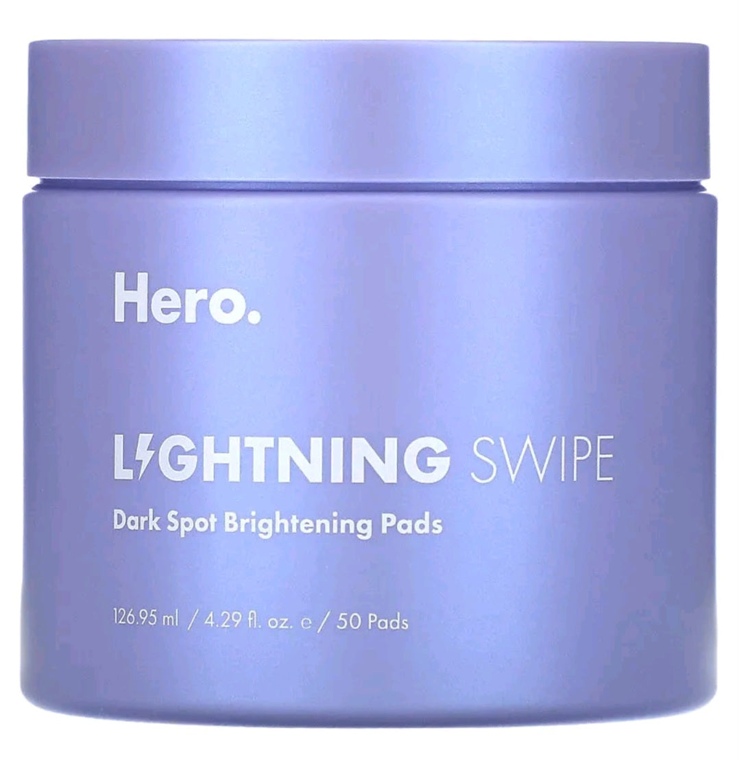 Hero Cosmetics Lightning Swipe, Dark Spot Brightening Pads, 50 Pads